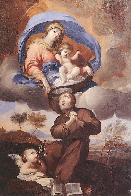PUGET, Pierre Virgin Giving the Scapular to St Simon Stock sg oil painting image